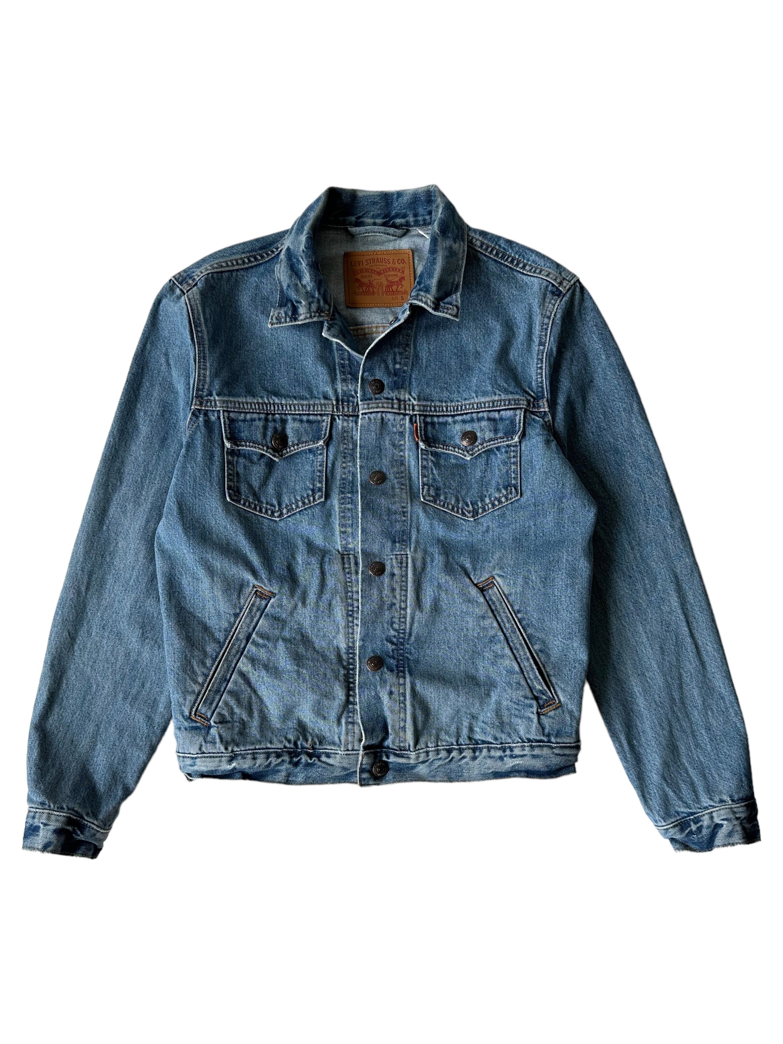 Levi's LEVI'S Orange Tab Denim Trucker Jacket (S) Size US S / EU 44-46 / 1 - 2 Thumbnail