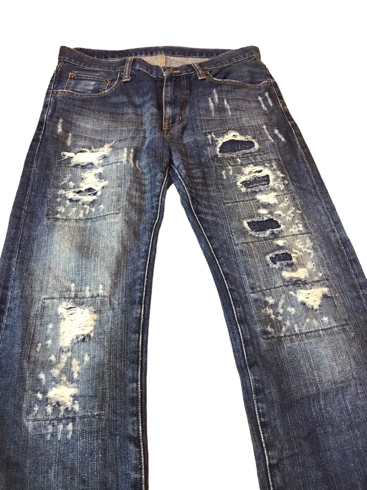 Japanese Brand × Takeo Kikuchi ‼️TAKEO KIKUCHI DISTRESSED DENIM‼️ Size US 32 / EU 48 - 4 Thumbnail