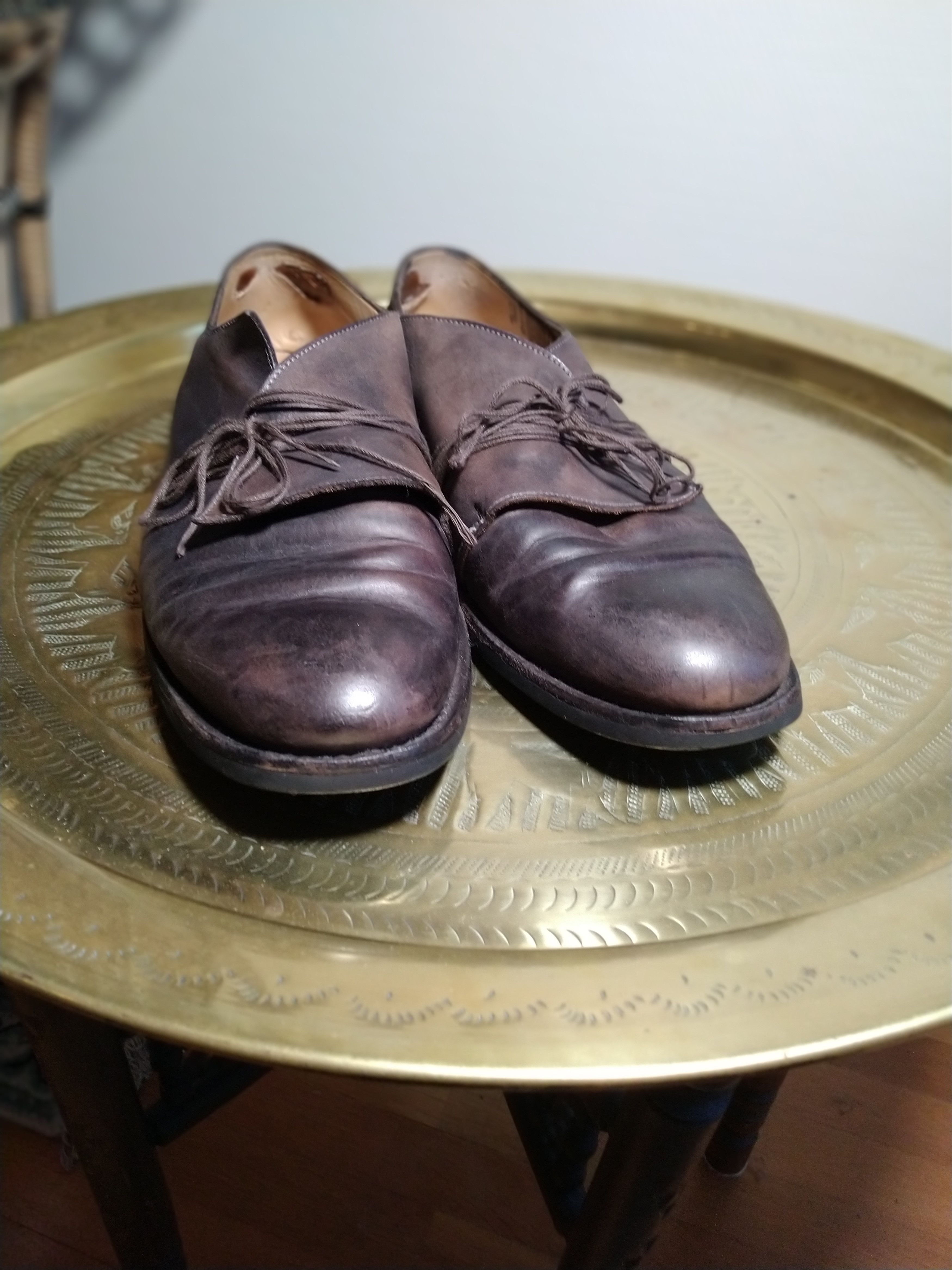 Cherevichkiotvichki × Yohji Yamamoto Asymmetric leather loafer 