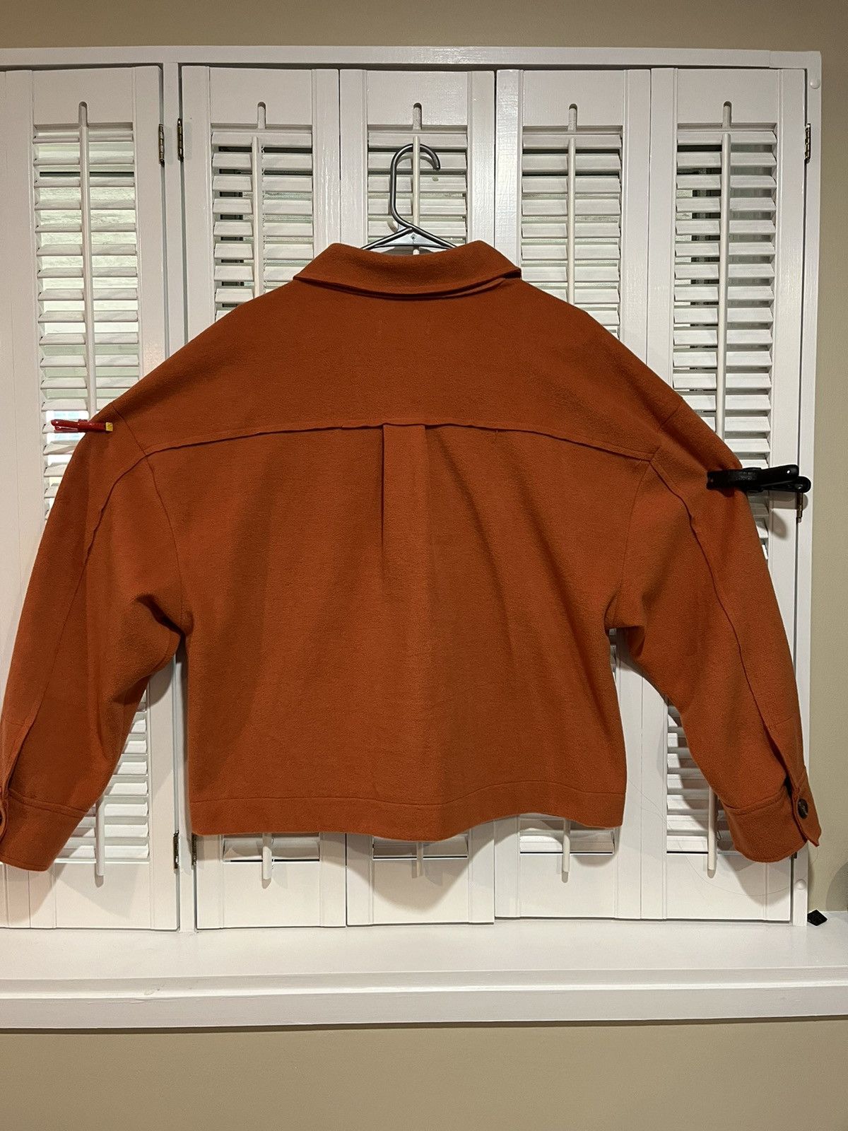 Designer × Vintage Womens Bagatelle Cropped Wide Pocket Shirt Jacket Suede Size L / US 10 / IT 46 - 2 Thumbnail