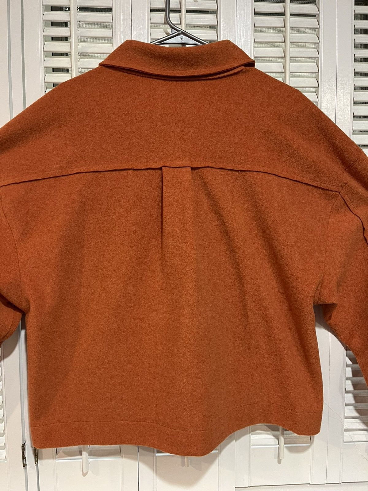 Designer × Vintage Womens Bagatelle Cropped Wide Pocket Shirt Jacket Suede Size L / US 10 / IT 46 - 4 Thumbnail