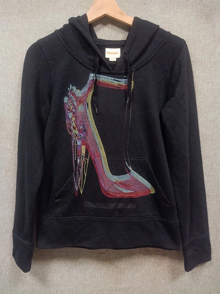 Designer × Diesel × Diesel Black Gold vintage sweatshirt hoodie diesel made in bulgaria Size XS / US 0-2 / IT 36-38 - 1 Thumbnail