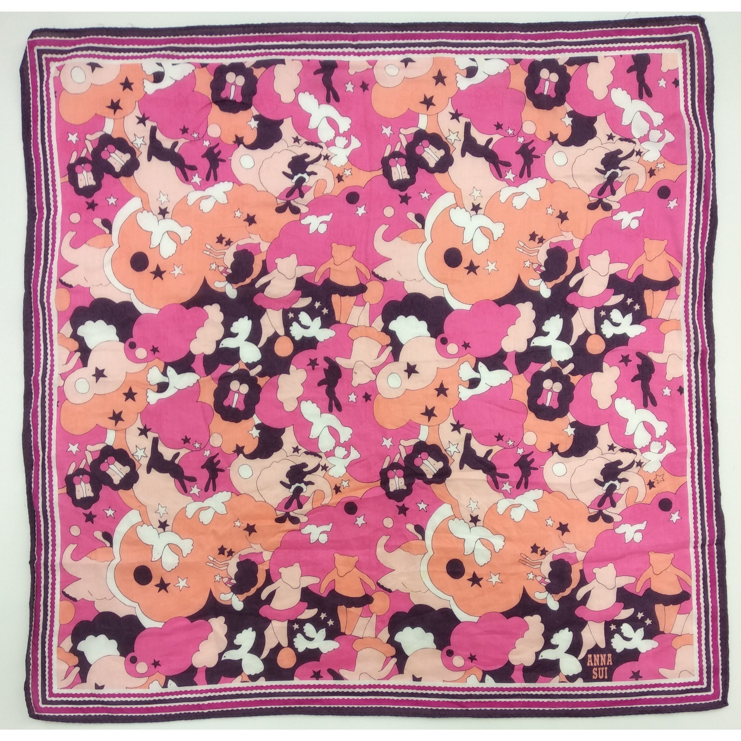 Anna Sui × Vintage Anna Sui Handkerchief / Neckerchief - HK253 Size ONE SIZE - 2 Thumbnail