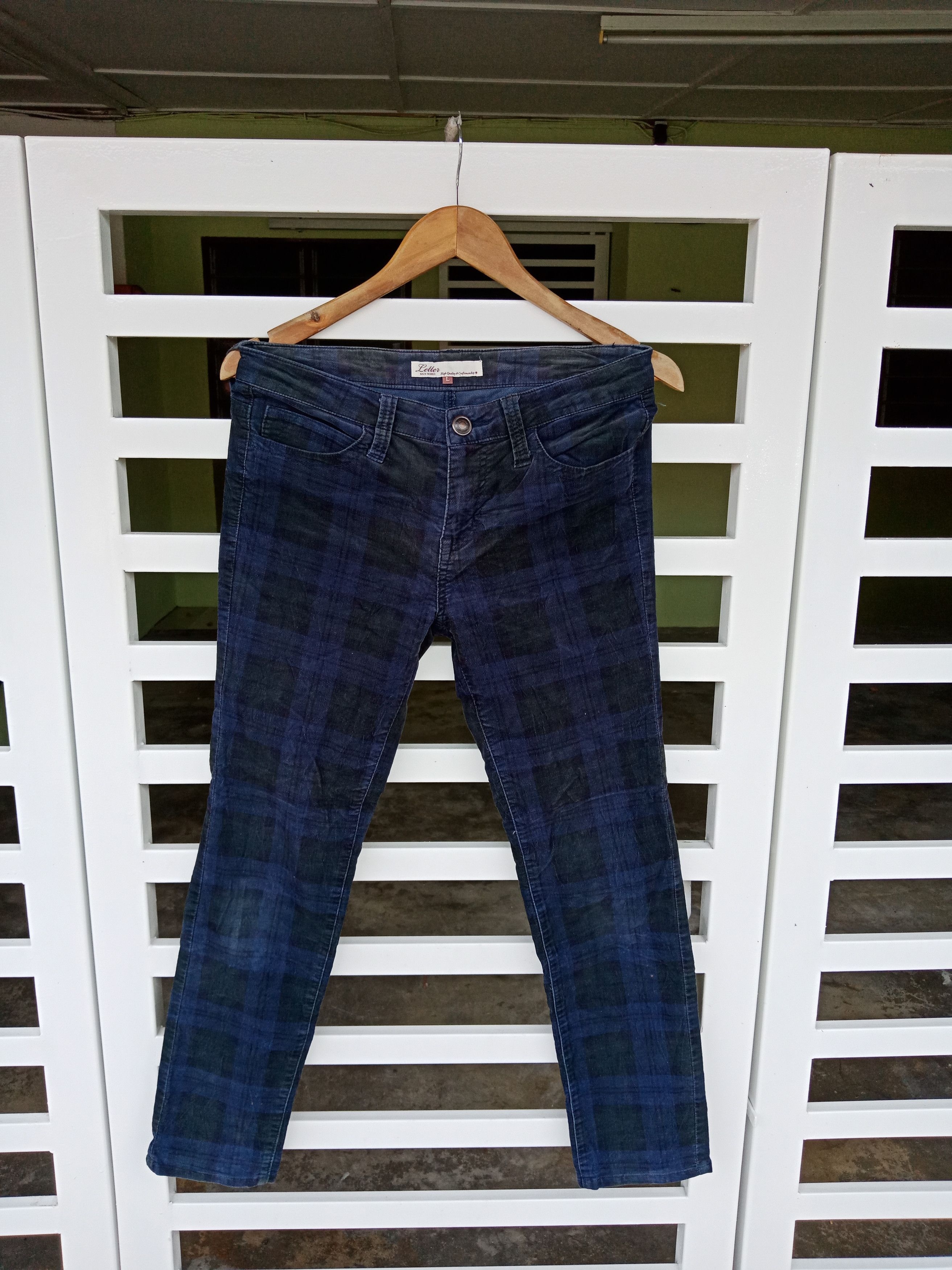 In The Attic Letter Back Number Tartan Checker Bondage Punks Pants Size US 31 - 2 Thumbnail