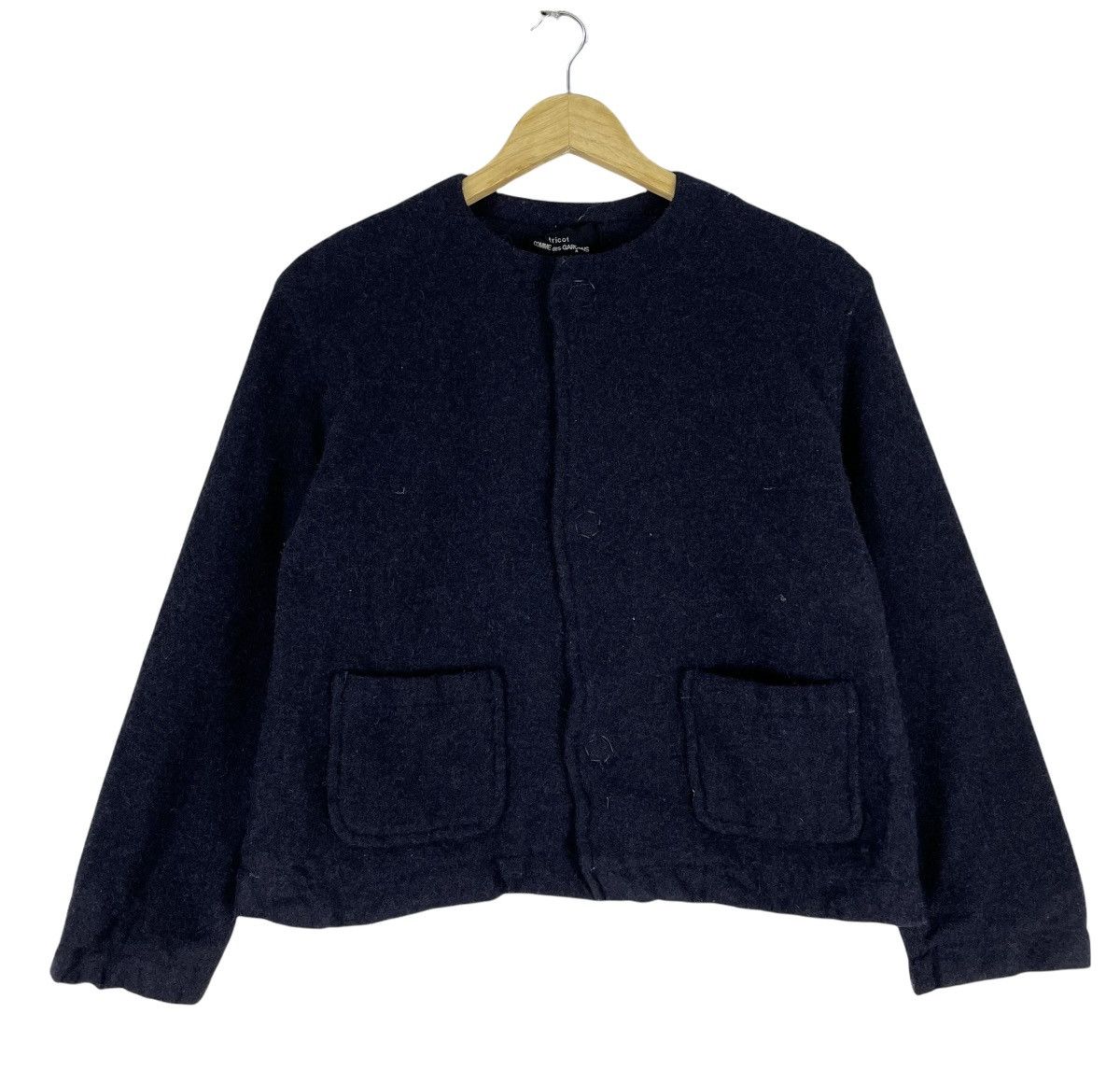 Comme des Garcons 🌟CDG tricot AW18 Button Wool Jacket Size L / US 10 / IT 46 - 2 Thumbnail