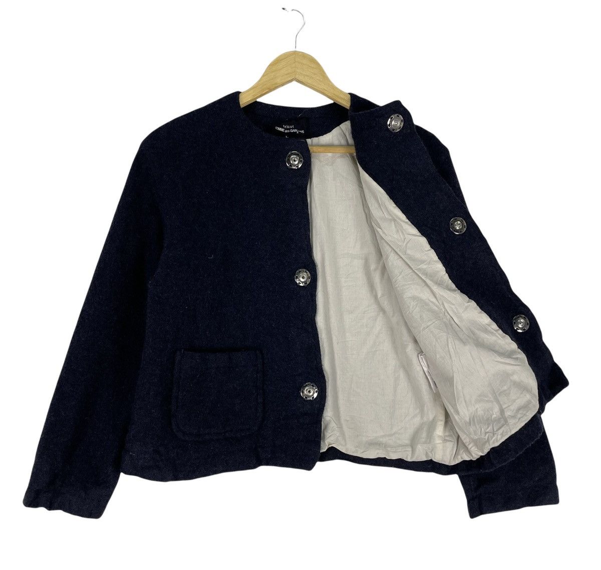 Comme des Garcons 🌟CDG tricot AW18 Button Wool Jacket Size L / US 10 / IT 46 - 3 Thumbnail