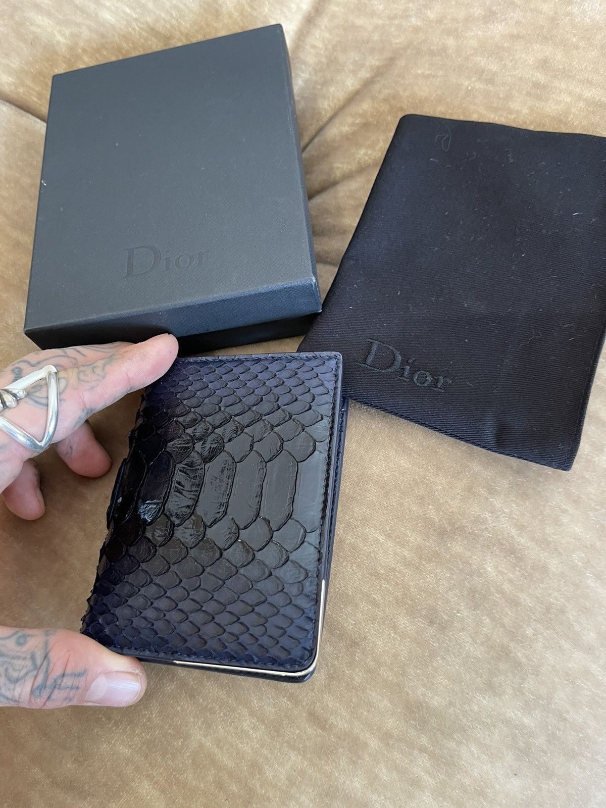 Dior Homme Money Clip Wallet in Black for Men