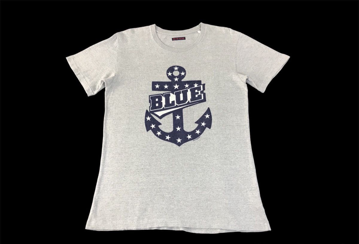 Blue Blue Japan × Vintage Vintage Blue-Blue Picture Big Logo Ship Anchor Tee Size US M / EU 48-50 / 2 - 1 Thumbnail