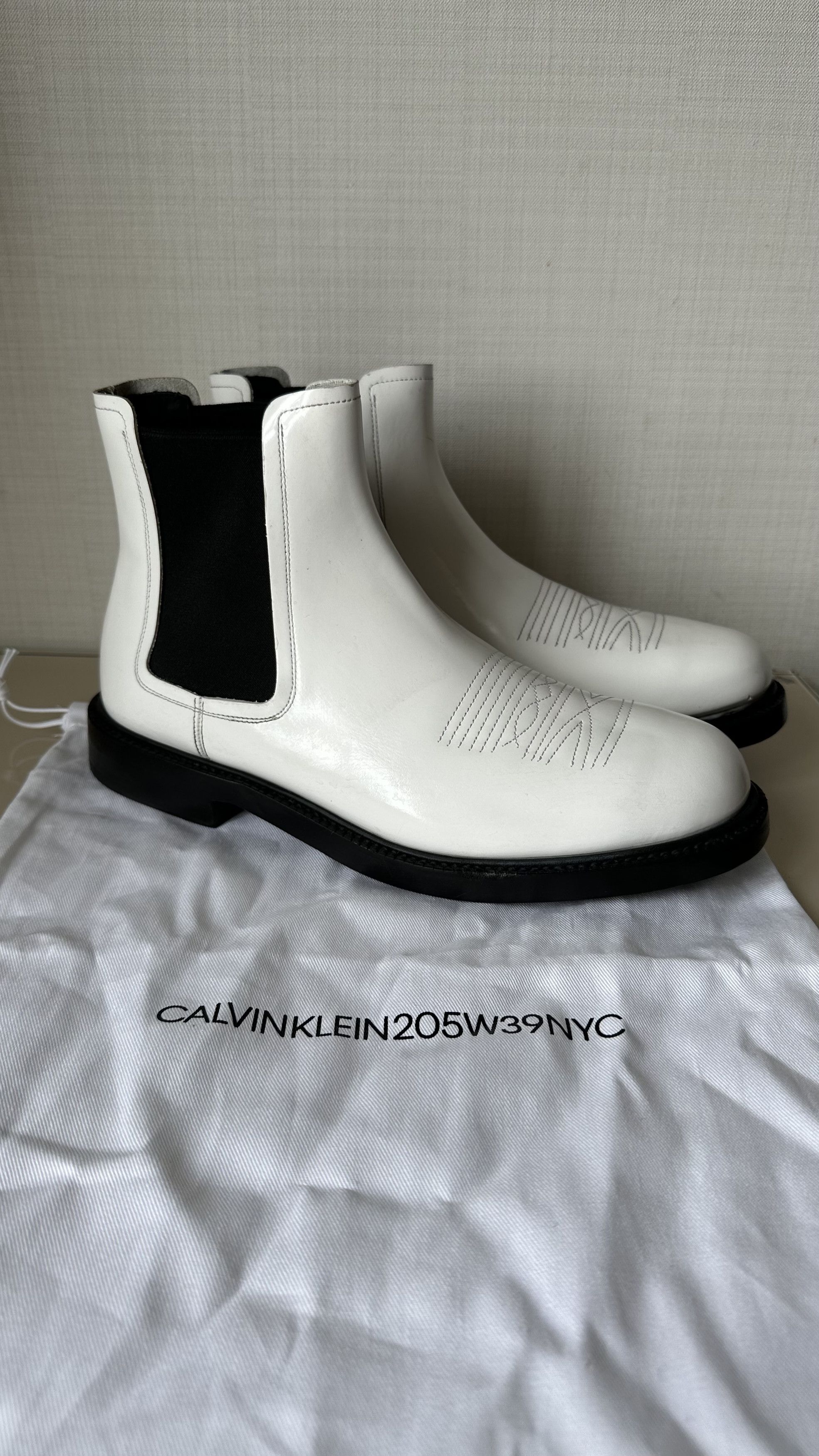 Calvin Klein rattan 205W39NYC RAF SIMONS Chelsea Boots EU