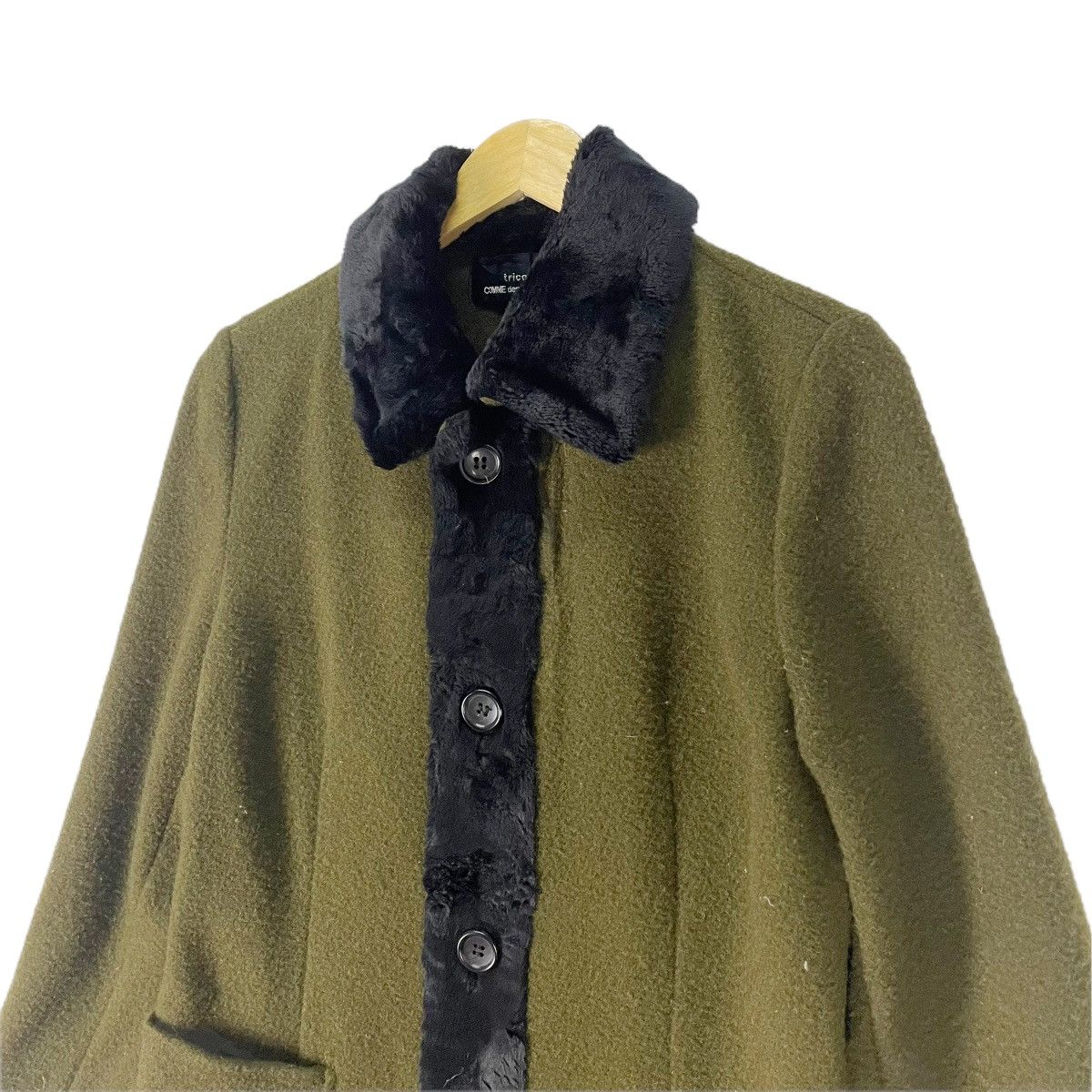 Comme des Garcons 🔥AW96 Comme des Garçons Tricot Fur Button Jacket Size M / US 6-8 / IT 42-44 - 5 Thumbnail