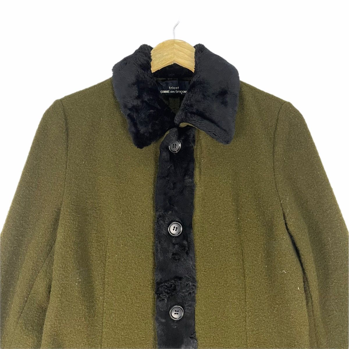 Comme des Garcons 🔥AW96 Comme des Garçons Tricot Fur Button Jacket Size M / US 6-8 / IT 42-44 - 3 Thumbnail