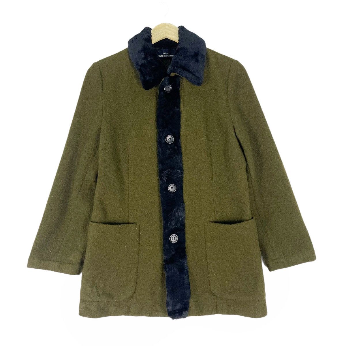Comme des Garcons 🔥AW96 Comme des Garçons Tricot Fur Button Jacket Size M / US 6-8 / IT 42-44 - 2 Thumbnail