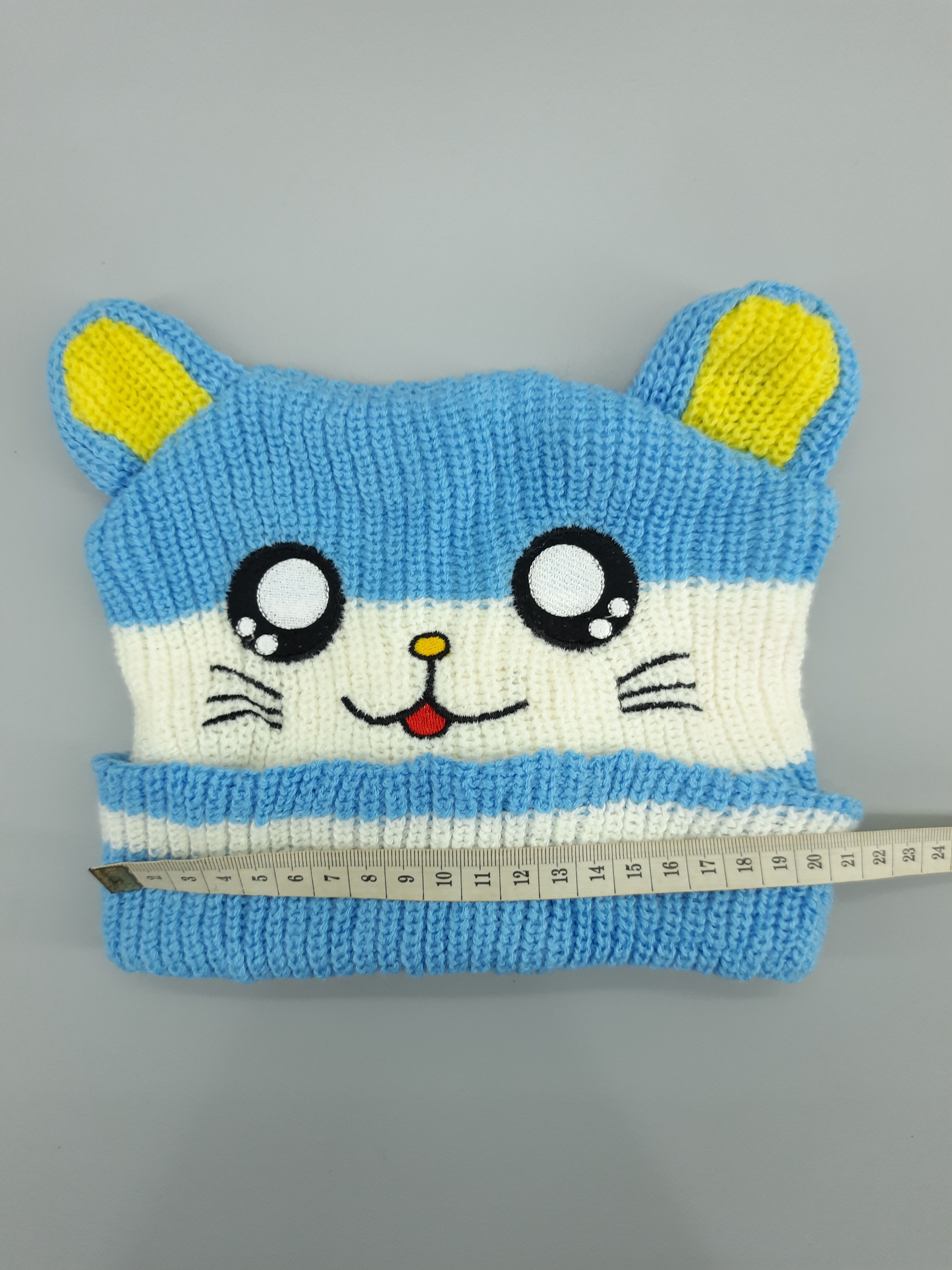 Handmade × Japanese Brand × Vintage Handmade knitted Cat Face Beanie Hat-BN185 Size ONE SIZE - 5 Thumbnail