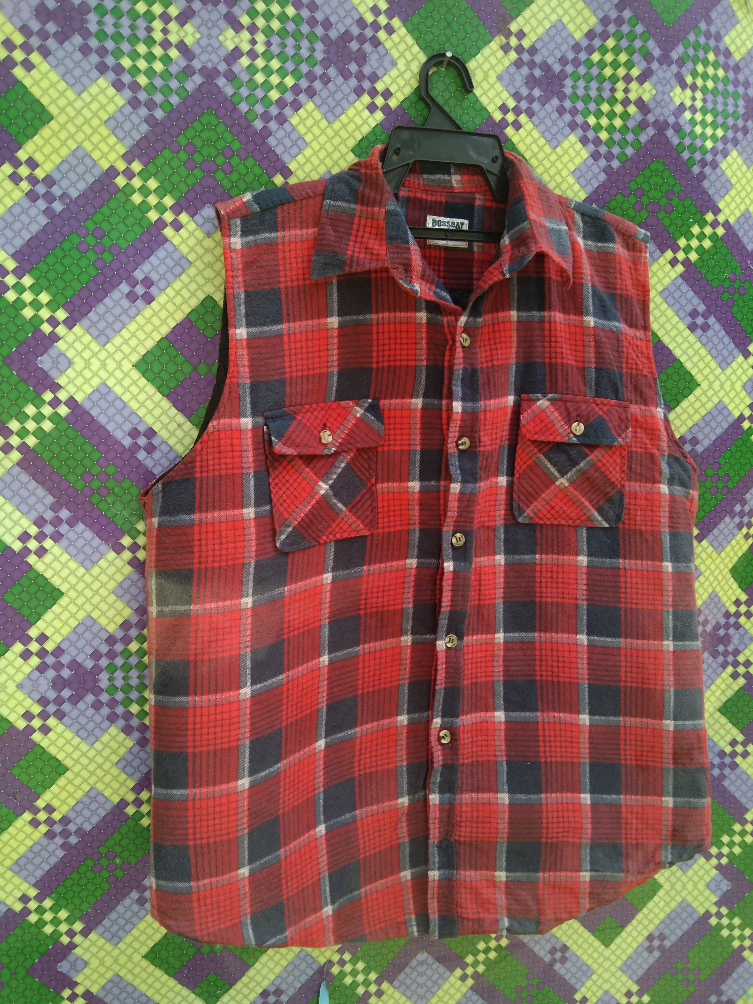 Flannel × Vintage VINTAGE LIGHTLAYERS SLEEVELESS FLANNEL JACKET Size US L / EU 52-54 / 3 - 3 Thumbnail