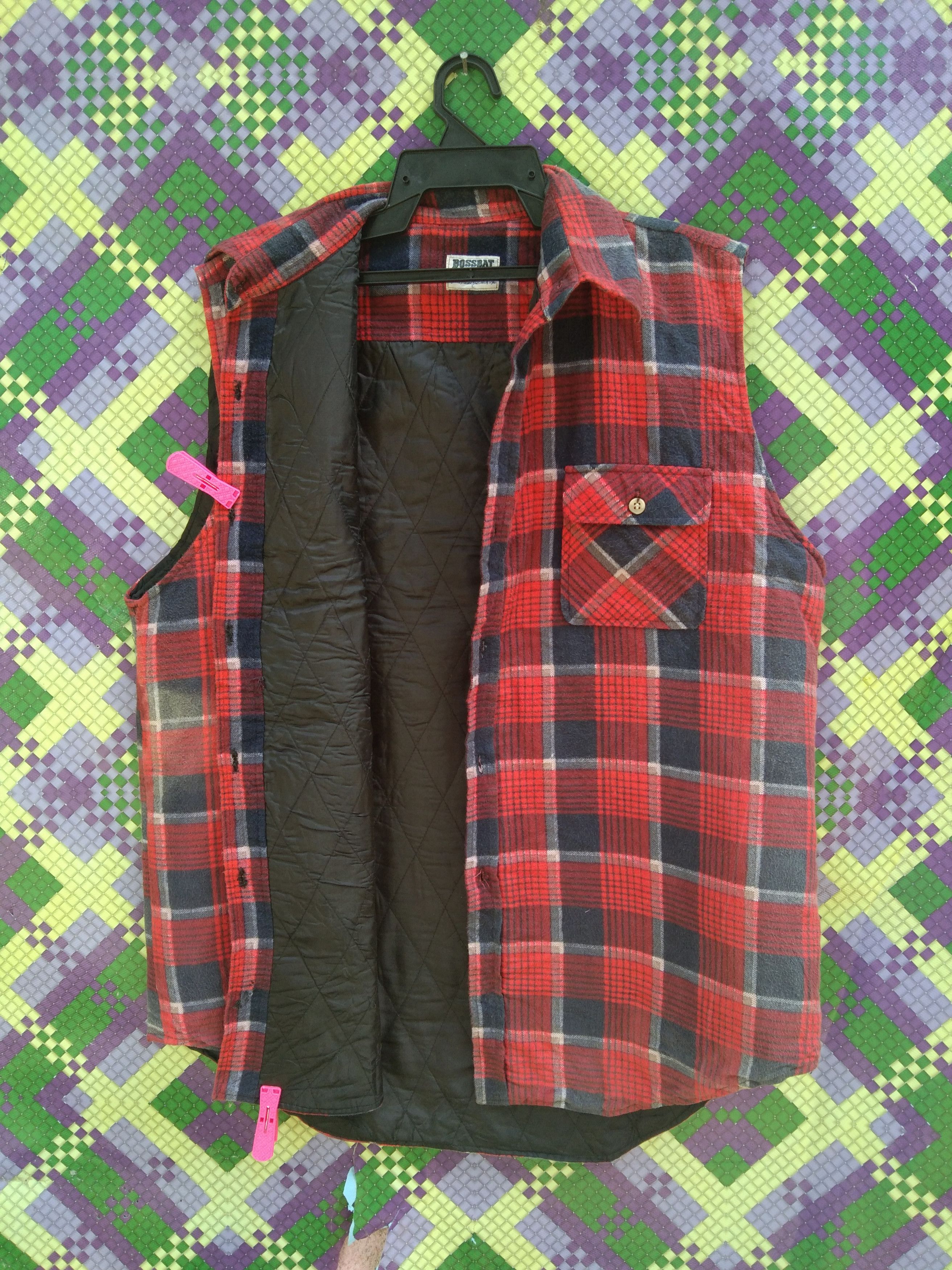 Flannel × Vintage VINTAGE LIGHTLAYERS SLEEVELESS FLANNEL JACKET Size US L / EU 52-54 / 3 - 5 Thumbnail