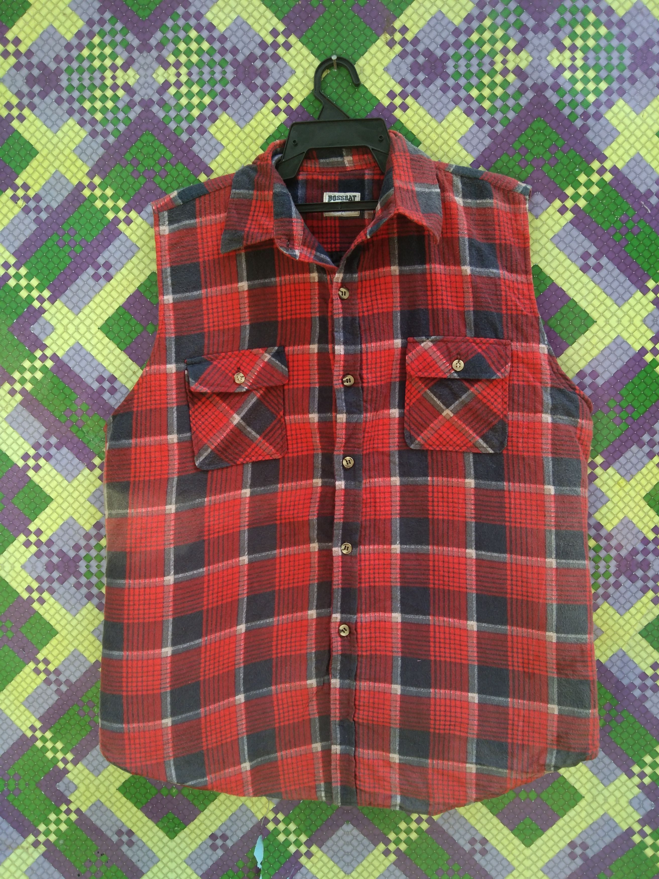 Flannel × Vintage VINTAGE LIGHTLAYERS SLEEVELESS FLANNEL JACKET Size US L / EU 52-54 / 3 - 1 Thumbnail