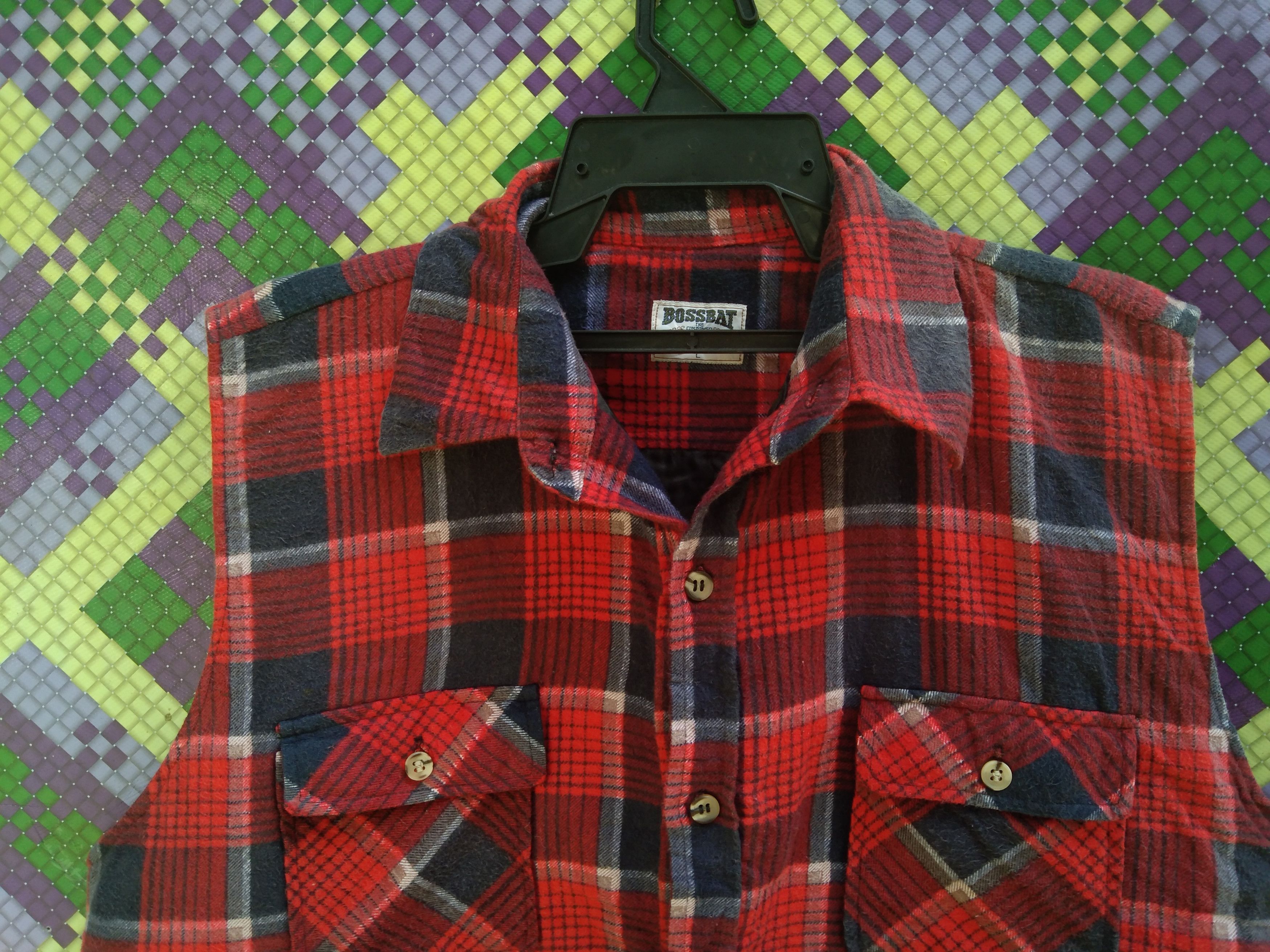 Flannel × Vintage VINTAGE LIGHTLAYERS SLEEVELESS FLANNEL JACKET Size US L / EU 52-54 / 3 - 6 Thumbnail