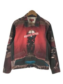 FW17 Supreme Scarface World Is Yours Denim Jacket Multi Size XL 100%  Authentic