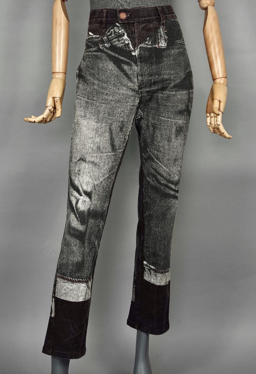 Jean Paul Gaultier Jean Paul Gaultier Trousers Pants Jeans Opctical Illusion Size 26" / US 2 / IT 38 - 4 Thumbnail