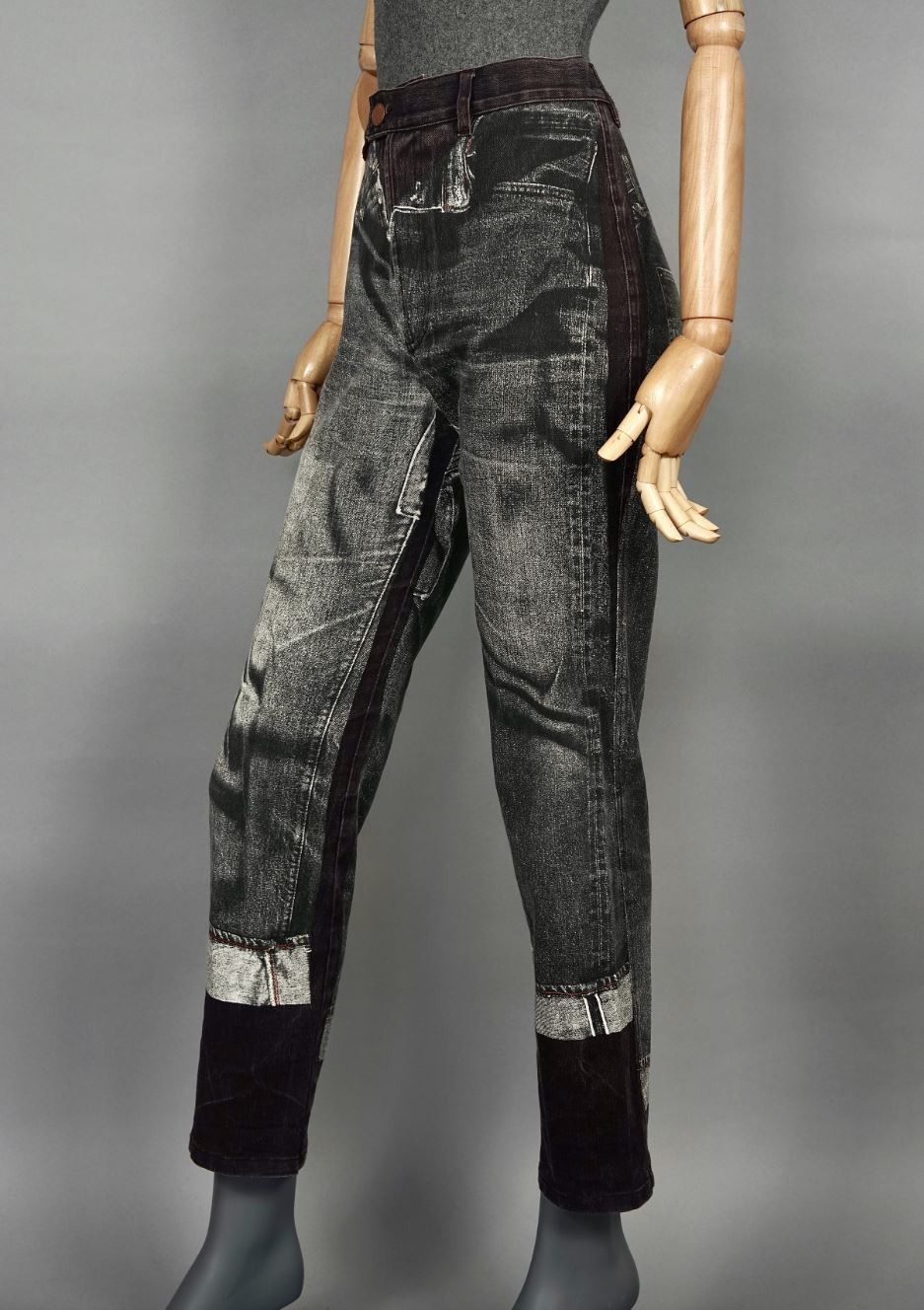 Jean Paul Gaultier Jean Paul Gaultier Trousers Pants Jeans Opctical Illusion Size 26" / US 2 / IT 38 - 3 Thumbnail