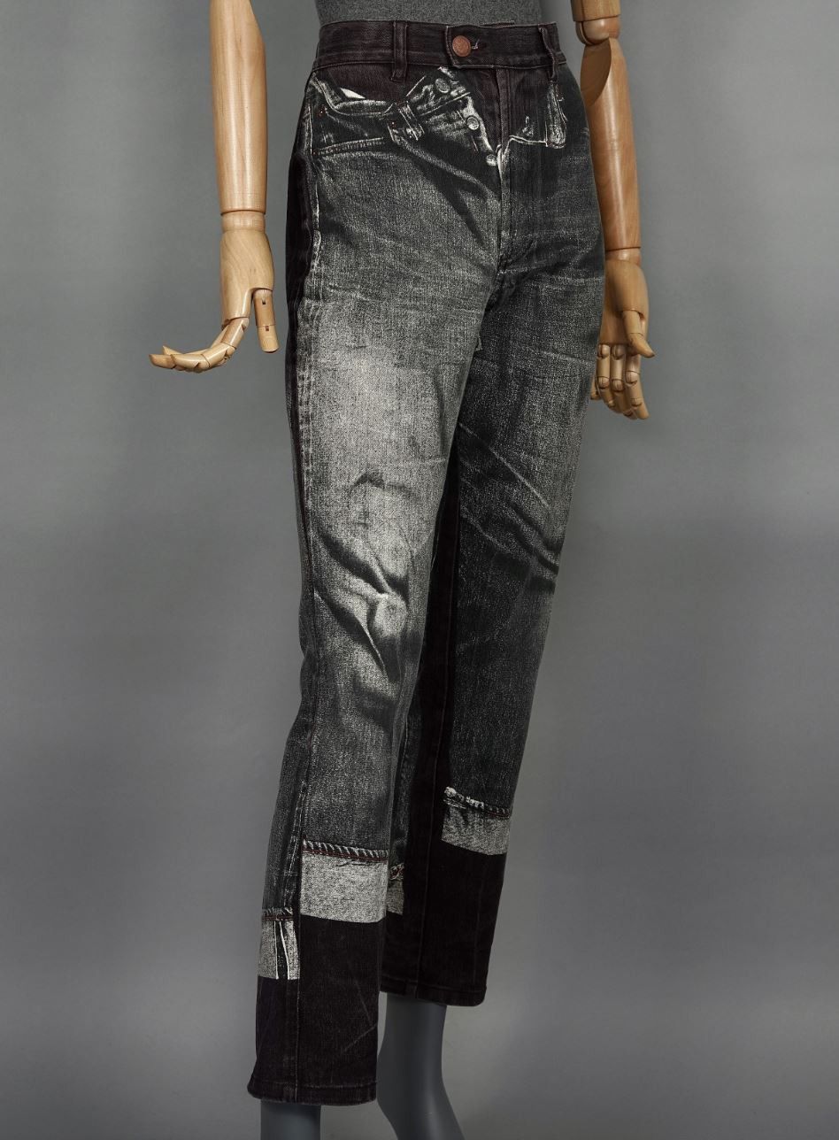 Jean Paul Gaultier Jean Paul Gaultier Trousers Pants Jeans Opctical Illusion Size 26" / US 2 / IT 38 - 2 Thumbnail
