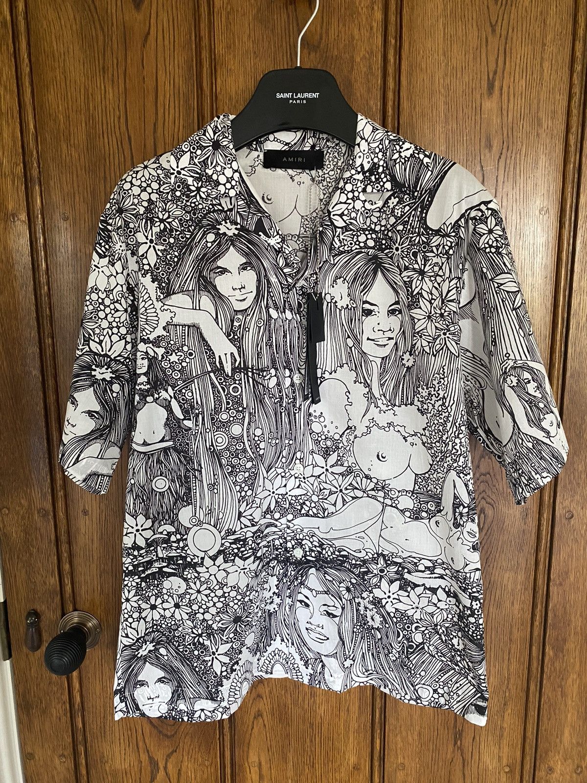 Amiri $990 🤑 Amiri nude line girl short sleeve white shirt BNWT Size US S / EU 44-46 / 1 - 2 Thumbnail