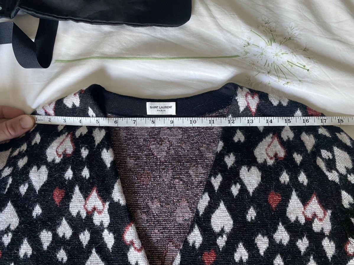 Saint Laurent Paris SS16 😍 Saint Laurent surf sound hearts cardigan Hedi Slimane Size US S / EU 44-46 / 1 - 8 Thumbnail