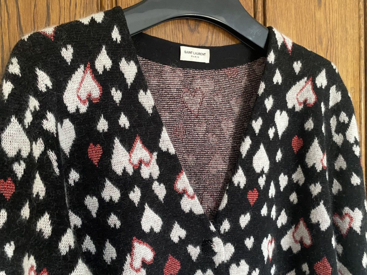 Saint Laurent Paris SS16 😍 Saint Laurent surf sound hearts cardigan Hedi Slimane Size US S / EU 44-46 / 1 - 18 Thumbnail