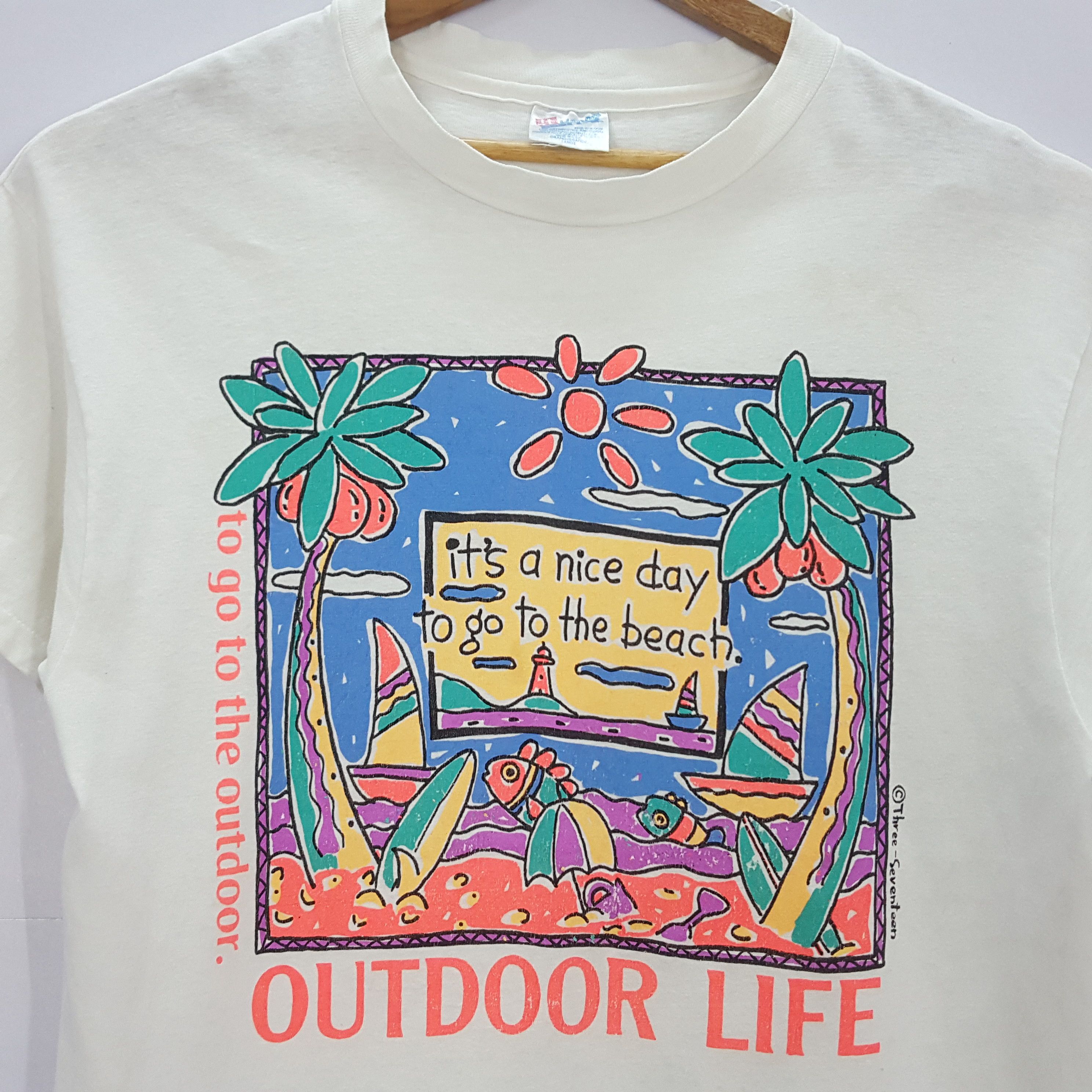 Designer × Vintage Vintage Art beach design t-shirt made in USA Size US L / EU 52-54 / 3 - 4 Thumbnail
