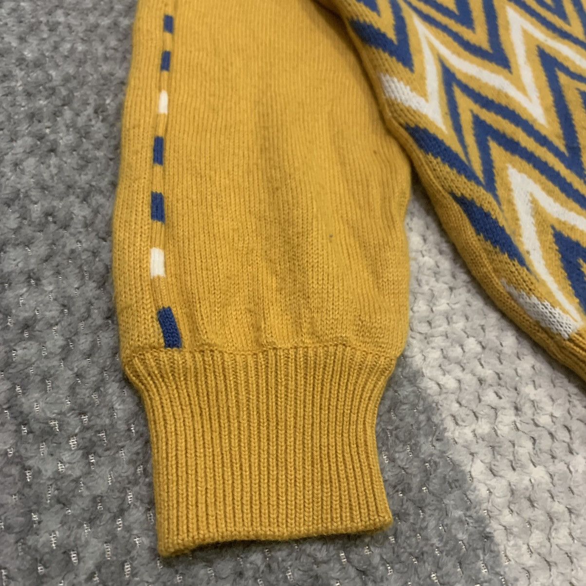 Aran Isles Knitwear × Japanese Brand CASHING Chevron Zigzag Allover Pure Knitwear Jumper Sweater Size M / US 6-8 / IT 42-44 - 7 Thumbnail