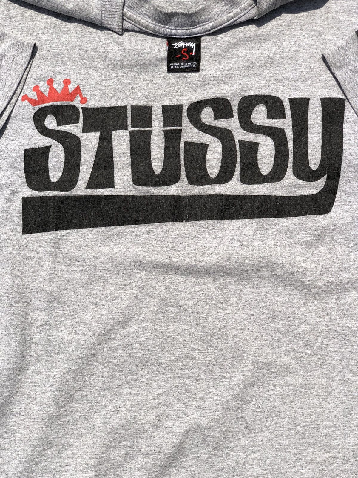 Stussy Vintage 2000s Stussy Big Logo Gray Tee Size US S / EU 44-46 / 1 - 6 Thumbnail