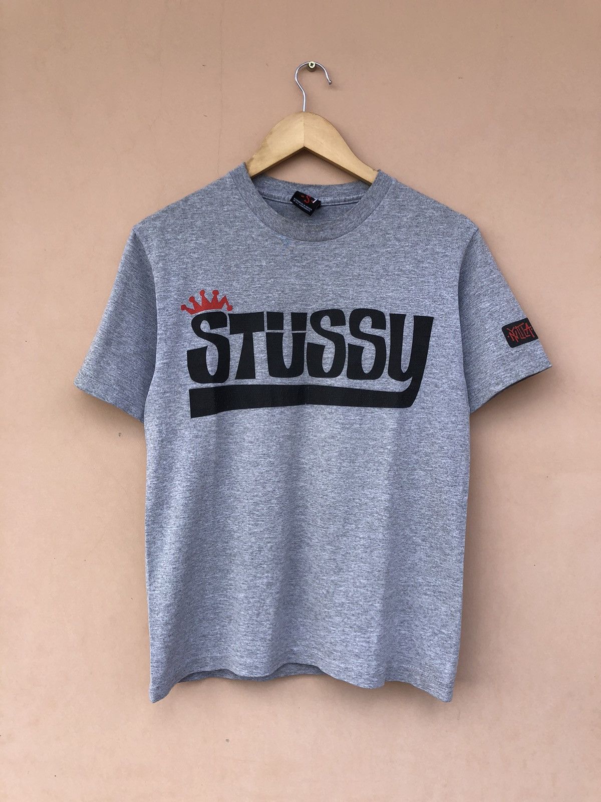 Stussy Vintage 2000s Stussy Big Logo Gray Tee Size US S / EU 44-46 / 1 - 3 Thumbnail