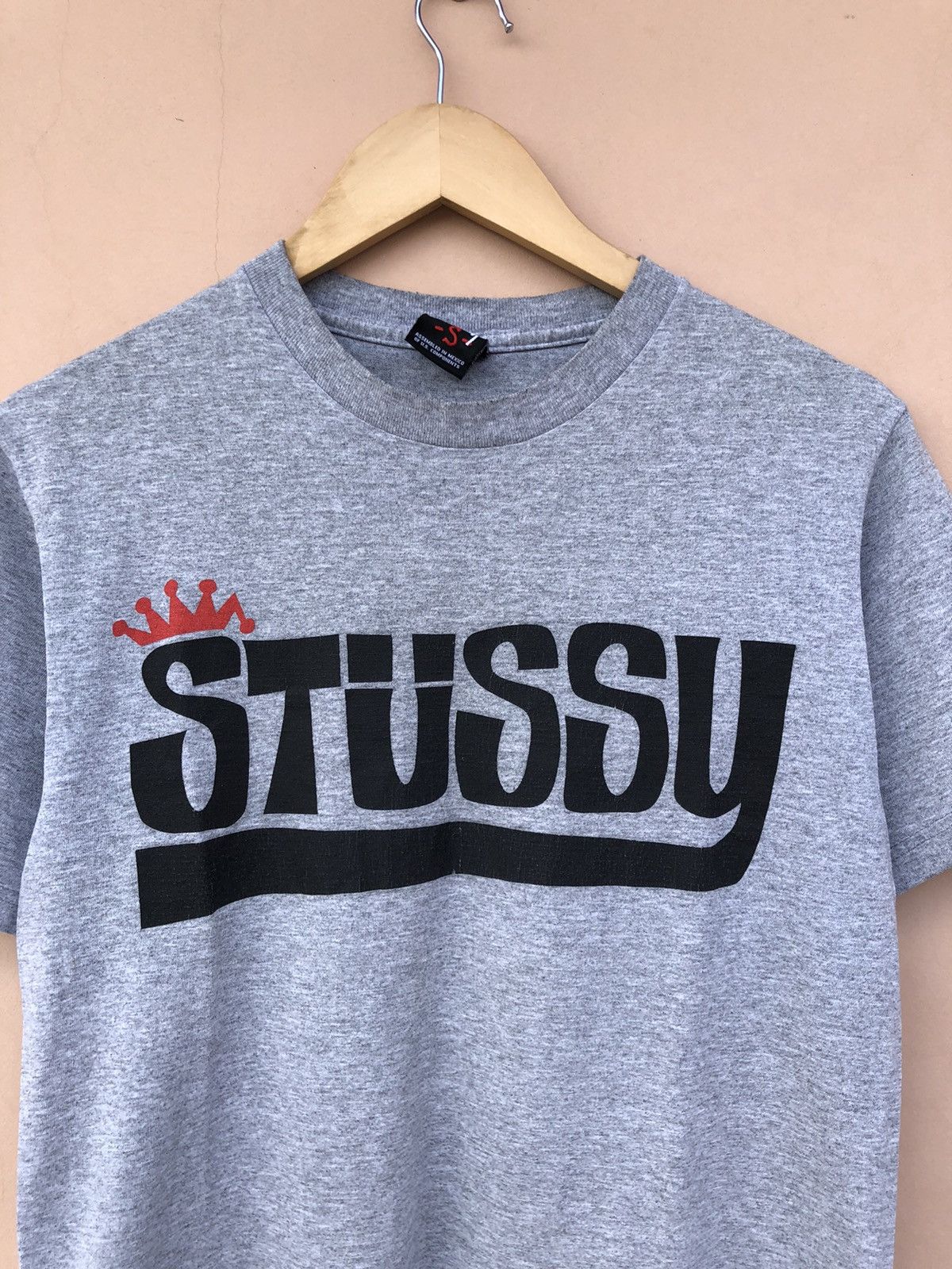 Stussy Vintage 2000s Stussy Big Logo Gray Tee Size US S / EU 44-46 / 1 - 5 Thumbnail