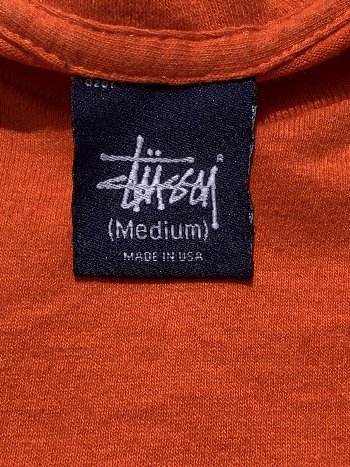 Stussy Vintage 90s Stussy Bones Made USA Orange Tee Size US M / EU 48-50 / 2 - 16 Thumbnail