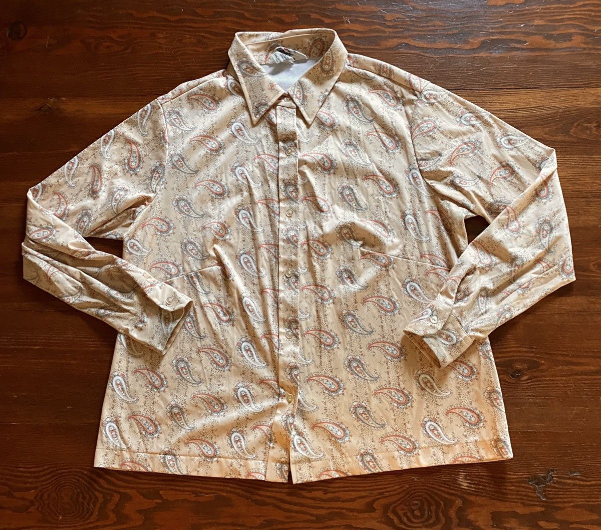 Sears Vintage 70’s Sears Polyester Paisley Long Sleeve Button Up Size US L / EU 52-54 / 3 - 1 Thumbnail