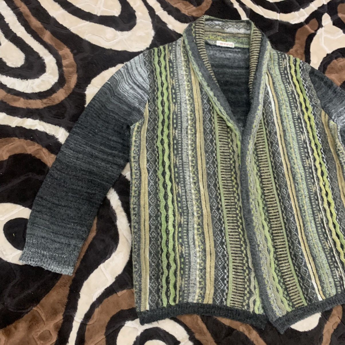 Designer × Other ARTIPUR Coogi Inspired Pure Cable Knitwear Cardigan Sweater Size US M / EU 48-50 / 2 - 5 Thumbnail