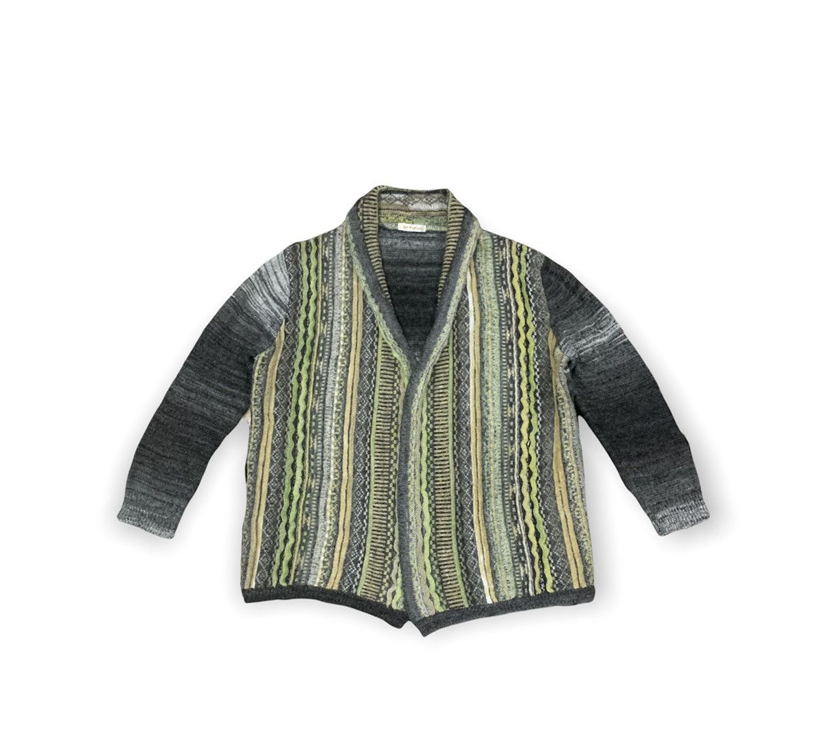 Designer × Other ARTIPUR Coogi Inspired Pure Cable Knitwear Cardigan Sweater Size US M / EU 48-50 / 2 - 1 Thumbnail