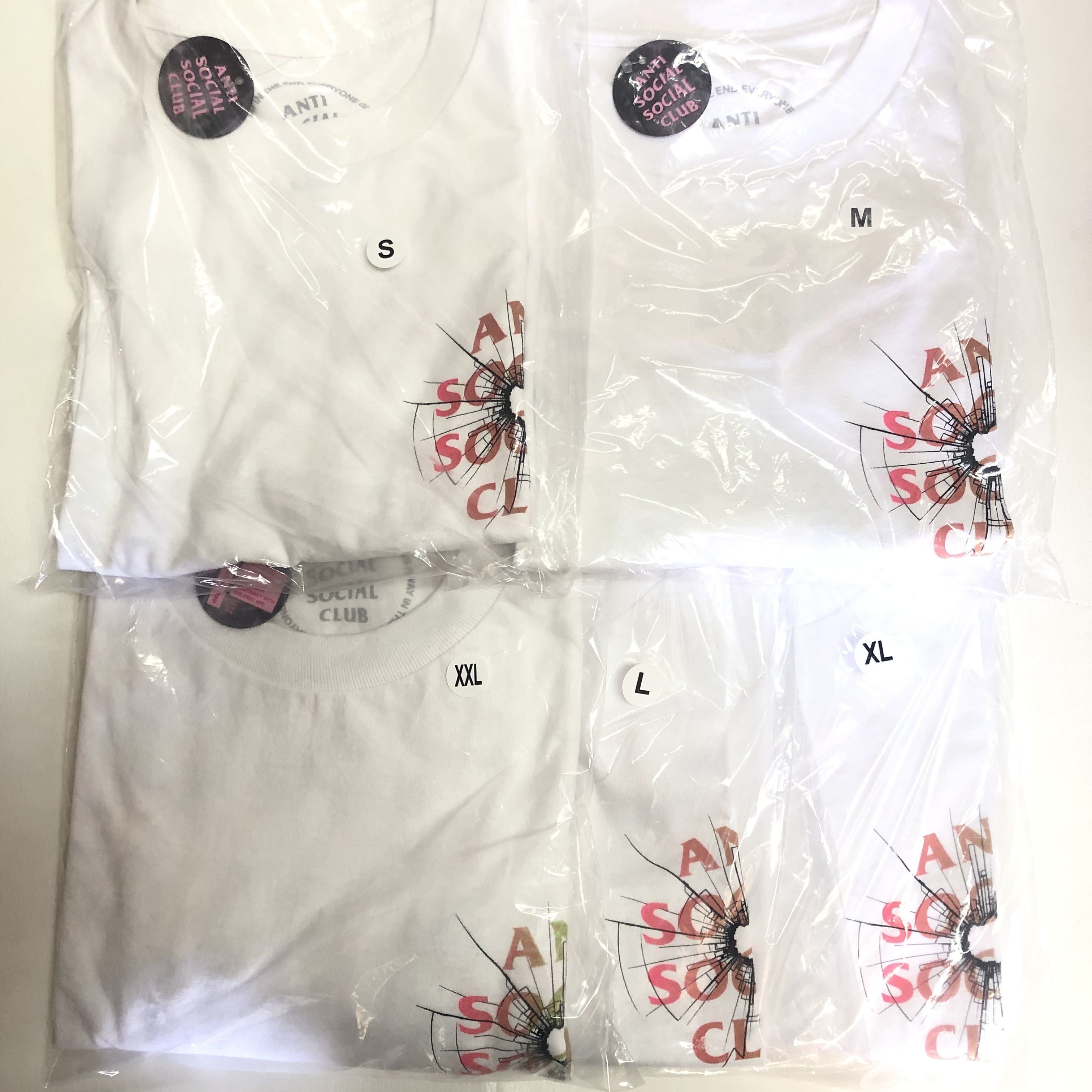 Anti Social Social Club DS ASSC shattered glasses Logo Theories White Tee BAPE KITH Size US XL / EU 56 / 4 - 7 Thumbnail