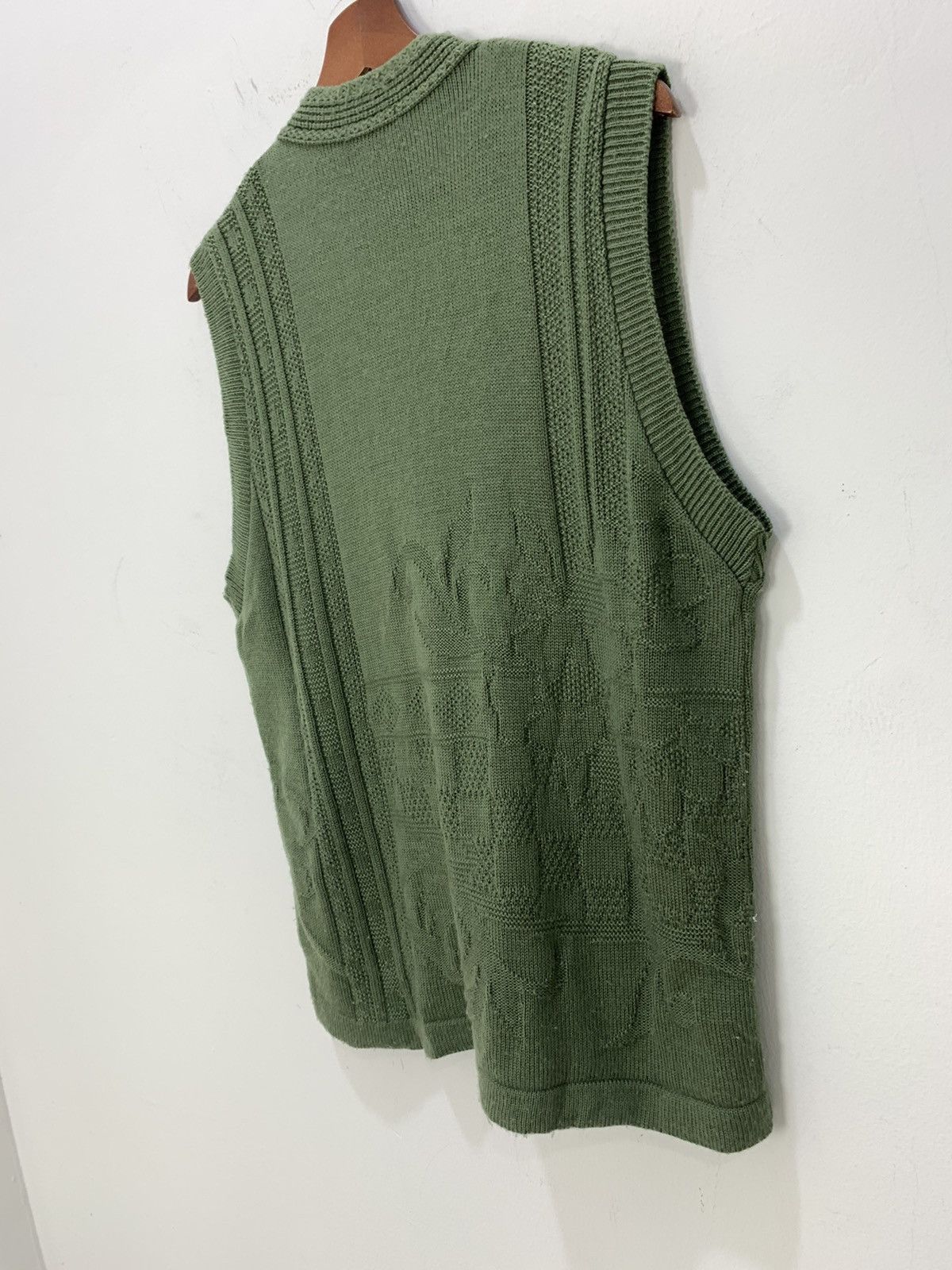 Japanese Brand MY MRS Allover Art Cable Knitwear Patterned Cardigan Vest Size US M / EU 48-50 / 2 - 16 Thumbnail