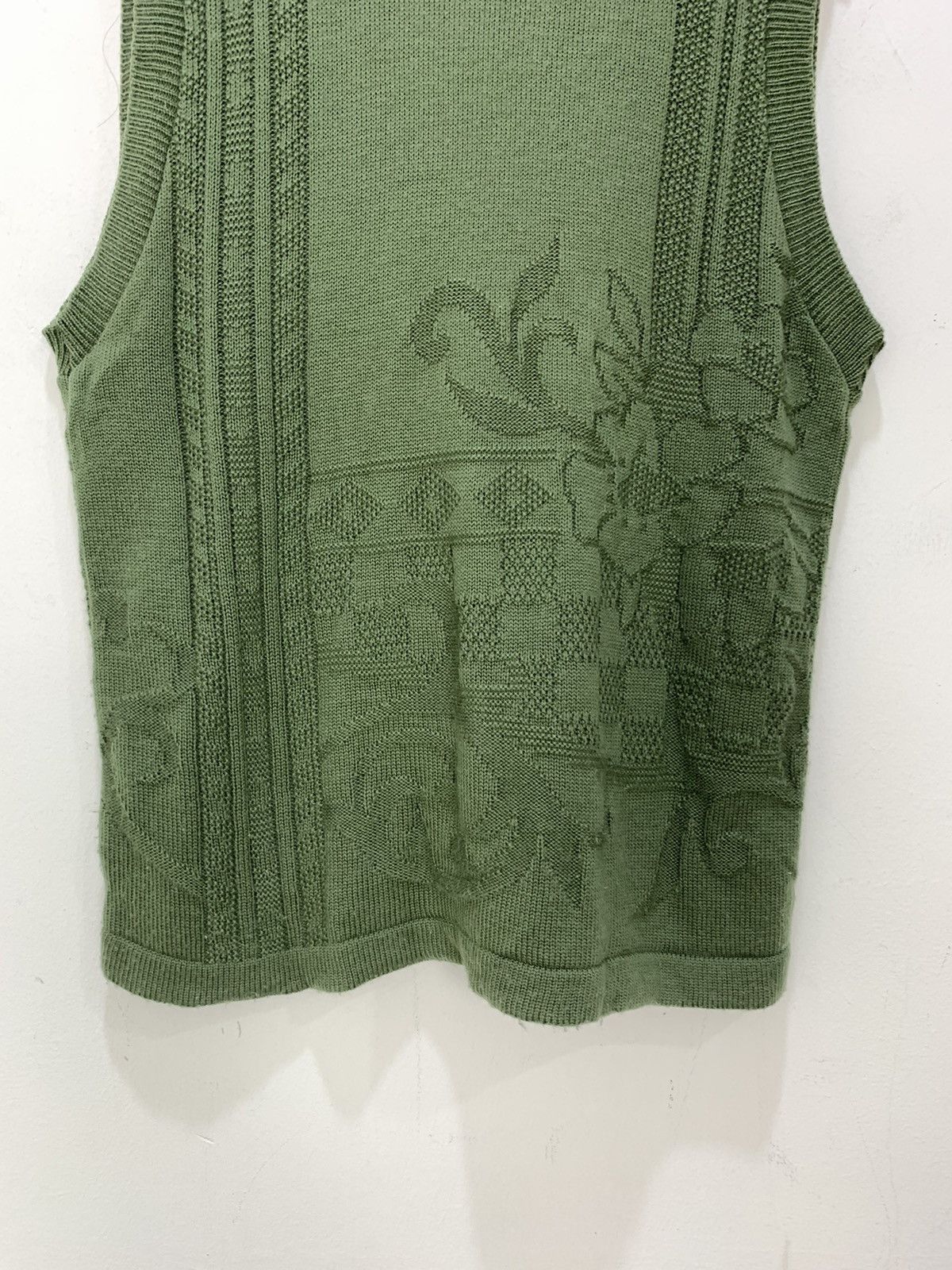Japanese Brand MY MRS Allover Art Cable Knitwear Patterned Cardigan Vest Size US M / EU 48-50 / 2 - 14 Thumbnail