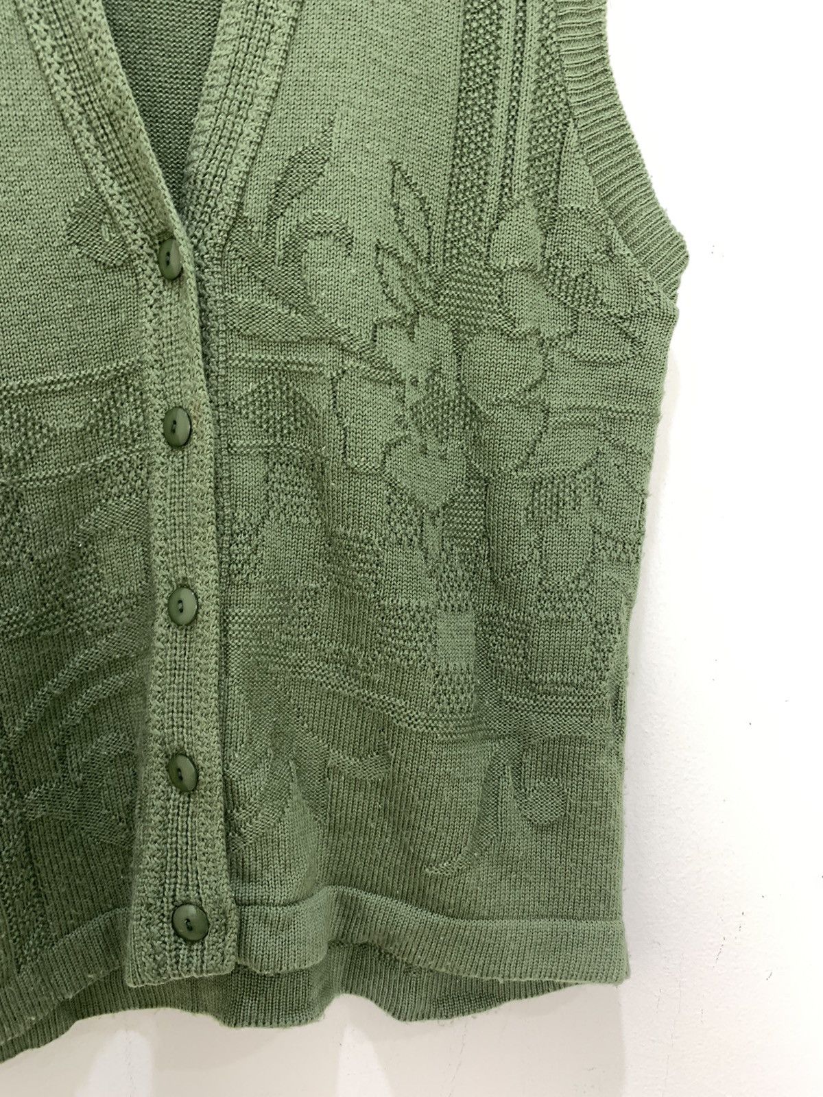 Japanese Brand MY MRS Allover Art Cable Knitwear Patterned Cardigan Vest Size US M / EU 48-50 / 2 - 9 Thumbnail