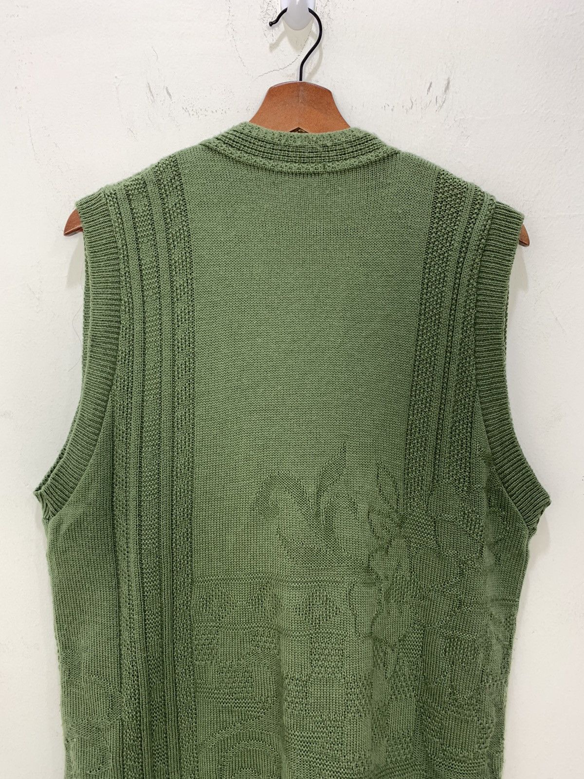 Japanese Brand MY MRS Allover Art Cable Knitwear Patterned Cardigan Vest Size US M / EU 48-50 / 2 - 13 Thumbnail