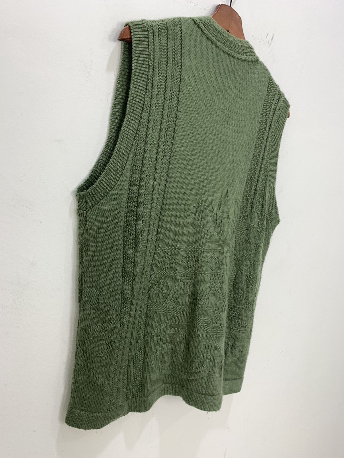 Japanese Brand MY MRS Allover Art Cable Knitwear Patterned Cardigan Vest Size US M / EU 48-50 / 2 - 15 Thumbnail