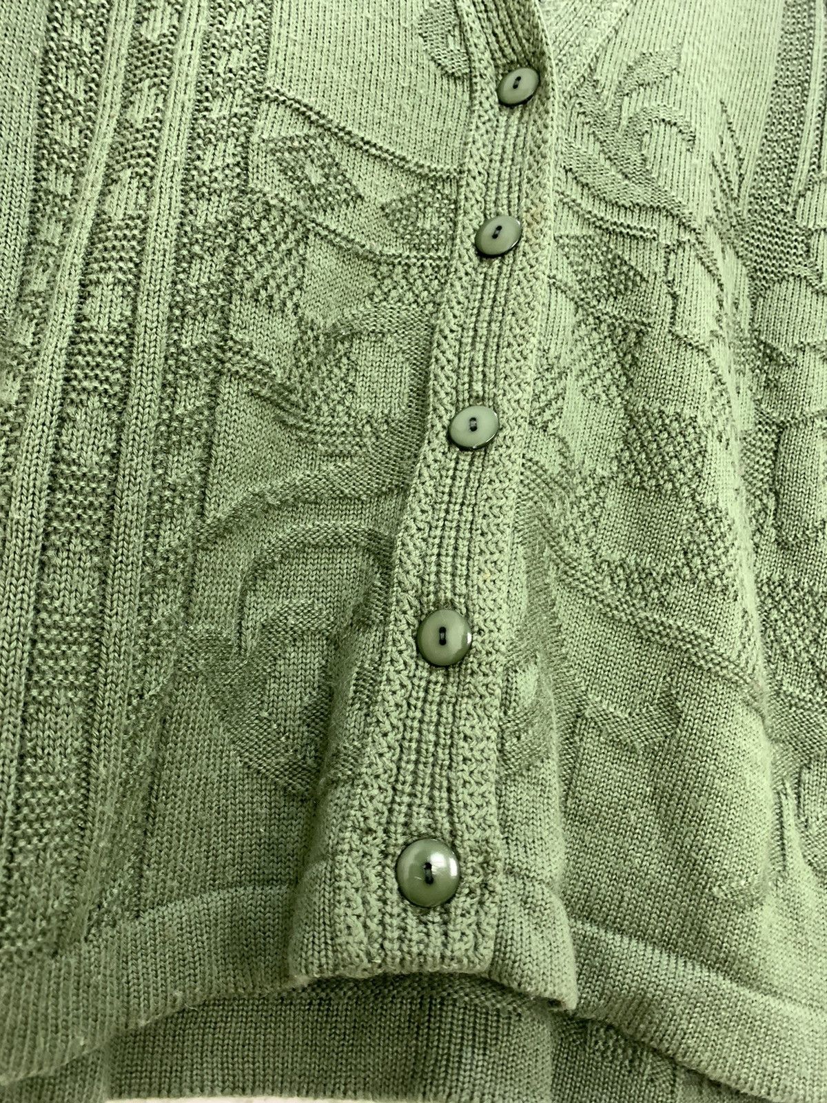 Japanese Brand MY MRS Allover Art Cable Knitwear Patterned Cardigan Vest Size US M / EU 48-50 / 2 - 10 Thumbnail