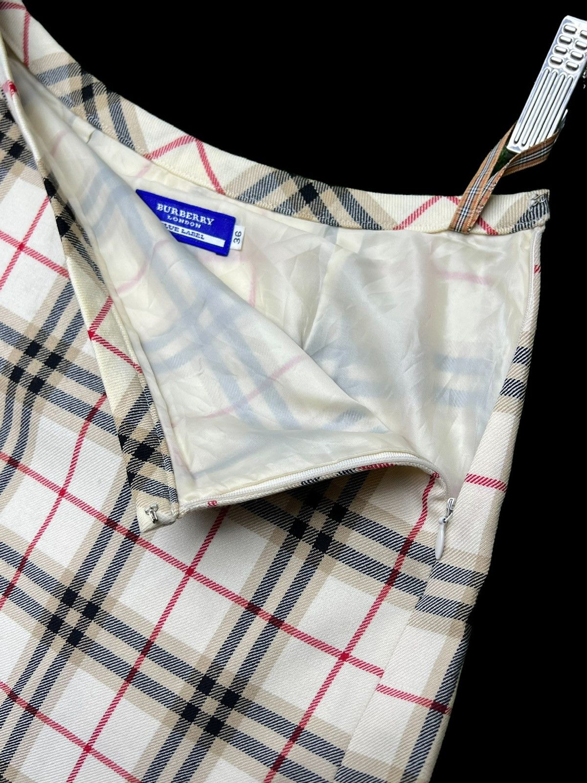 Burberry × Burberry Prorsum VINTAGE MINI SKIRT BURBERRY LONDON BLUE LABEL NOVACHECK Size 24" / US 00 / IT 34 - 4 Thumbnail