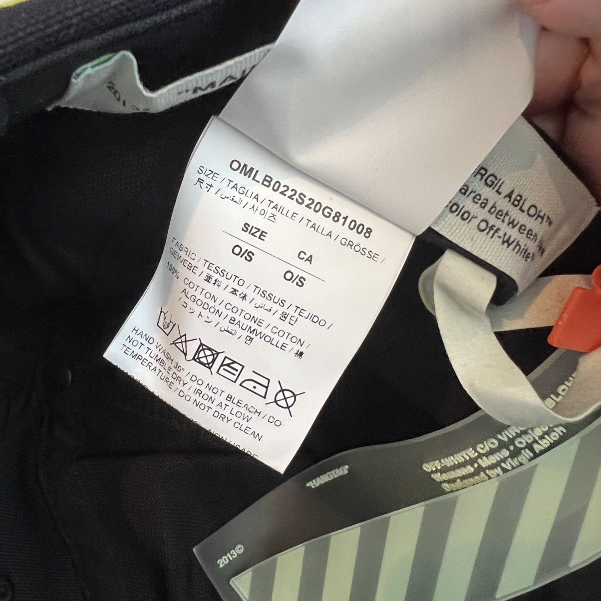 Off-White Off-White by Virgil Abloh embroidered cap black O/S BNWT Size ONE SIZE - 10 Thumbnail