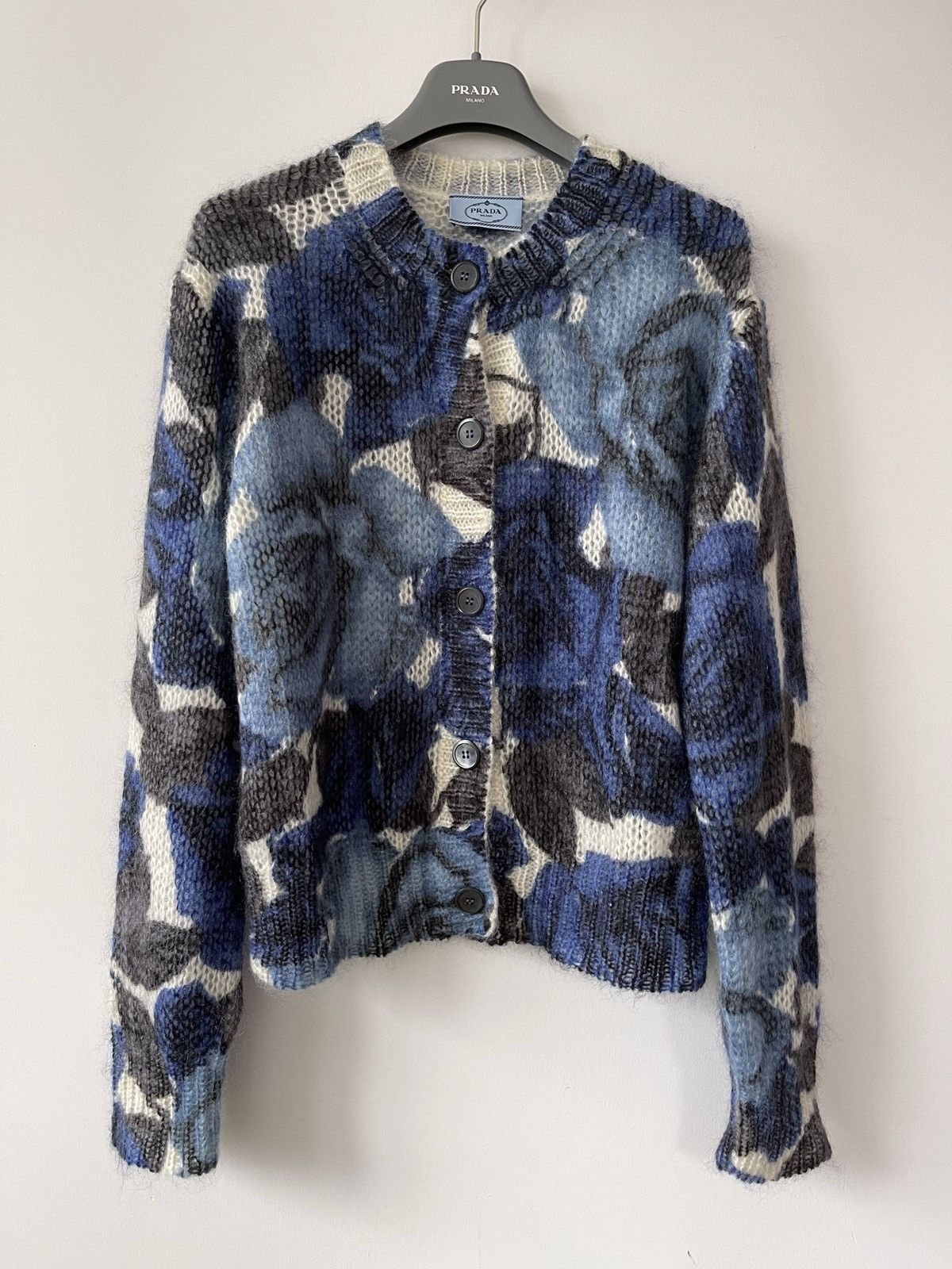 Prada 🧨GRAIL🧨 Prada Frankenstein Roses Print Mohair Cardigan Size US M / EU 48-50 / 2 - 1 Thumbnail