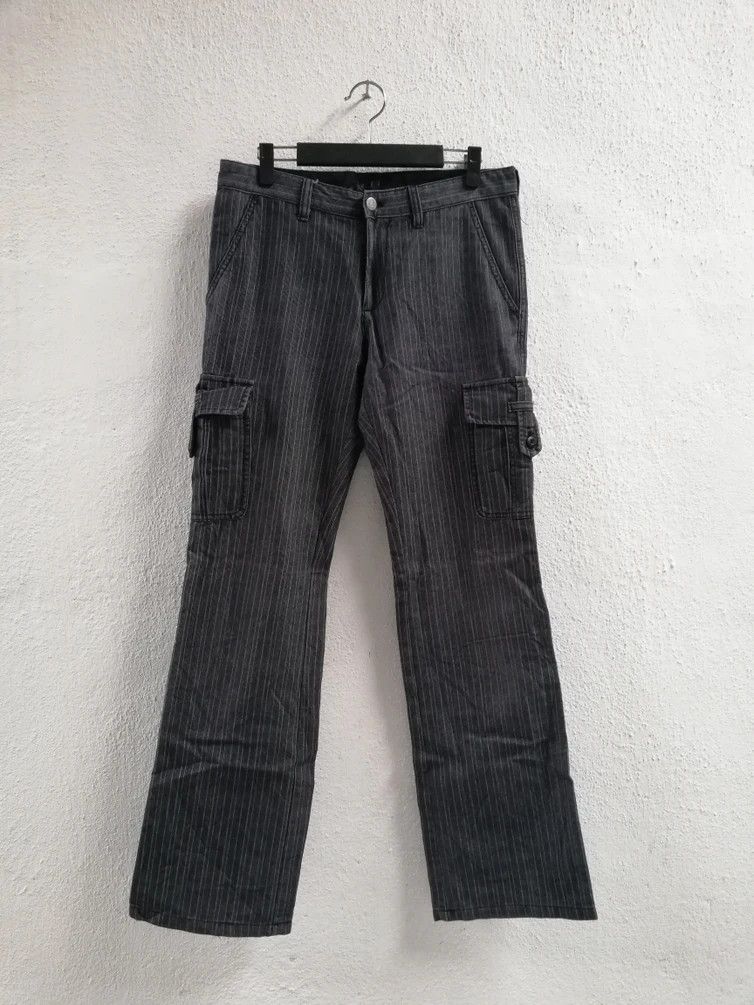 Flared Japanese Mossimo Striped Cargo Pant 33x33.5