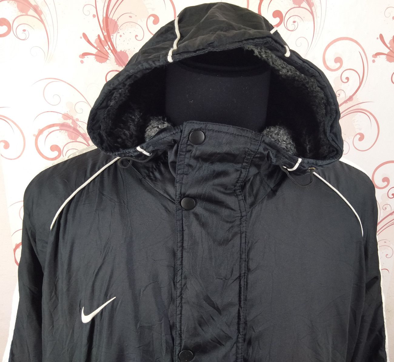 Nike × Sports Specialties Vintage NIKE Big Logo Winter LongStyle Jacket Hoodie Size US L / EU 52-54 / 3 - 4 Thumbnail