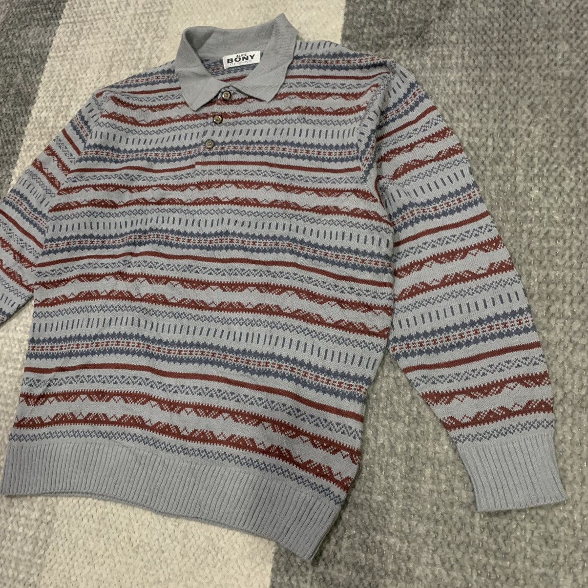Alice San Diego × Aran Isles Knitwear ALICE BONY DESSIN Men Polo Knitwear Jumper Pullover Sweater Size US L / EU 52-54 / 3 - 6 Thumbnail